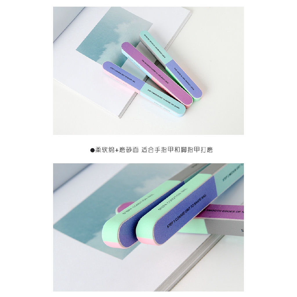 Pengamplasan kikir kuku file pengamplasan enam sisi nail alat kuku kuku gunting kuku dua sisi