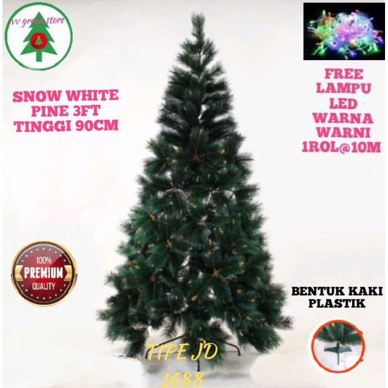 Pohon Natal 90cm/3 feet SNOW WHITE PINE TREE tipe JD1688