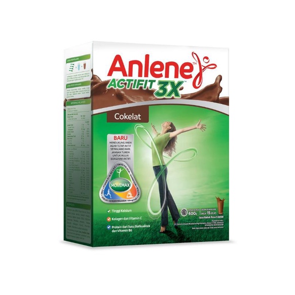 

Anlene Actifit 3X Hi-Calcium Coklat 600G