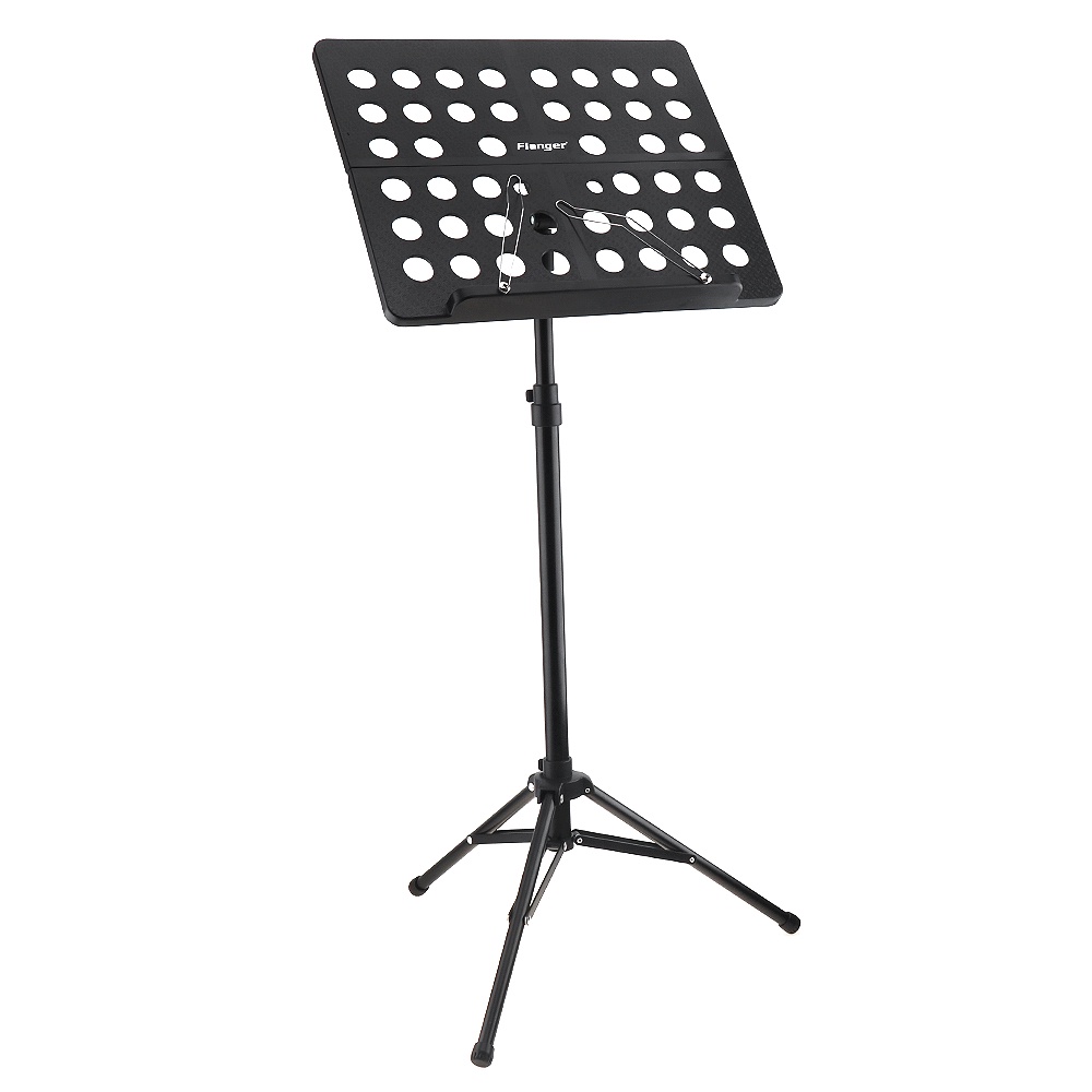 Flanger Tripod Stand Partitur Musik Lipat Ringan Bahan ABS Aluminum Alloy