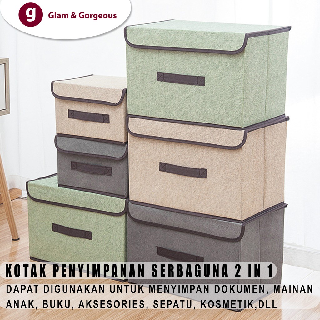 Box Organizer 2 in 1 Colour Storage Box Tempat Penyimpanan (1pc dpt 2box) SBS003