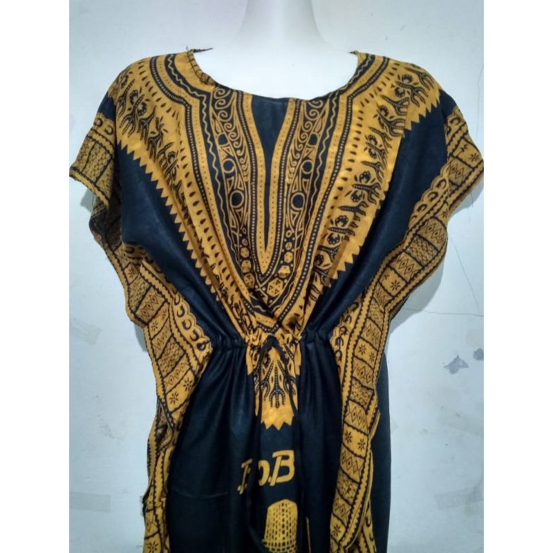 Daster Lowo Kelelawar Jumbo Hitam Motif Borobudur