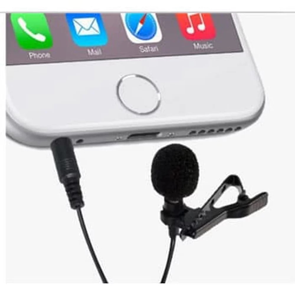 Deluxe 3.5mm Microphone with Clip for Smartphone / Laptop / Tablet PC - EY-510A--TaffSTUDIO