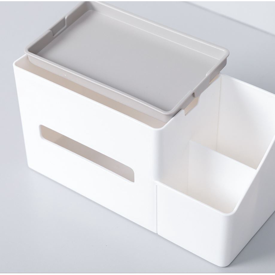 Dekstop Storage Box Organizer Kotak Tempat Makeup Tissue Perhiasan Pulpen