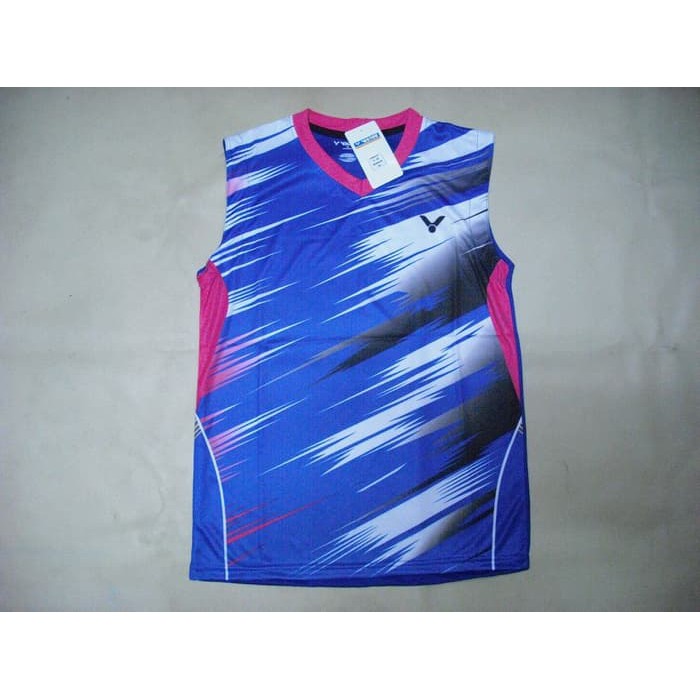Baju Badminton Singlet BADMINTON / BULUTANGKIS Victor V.19 Blue Murah