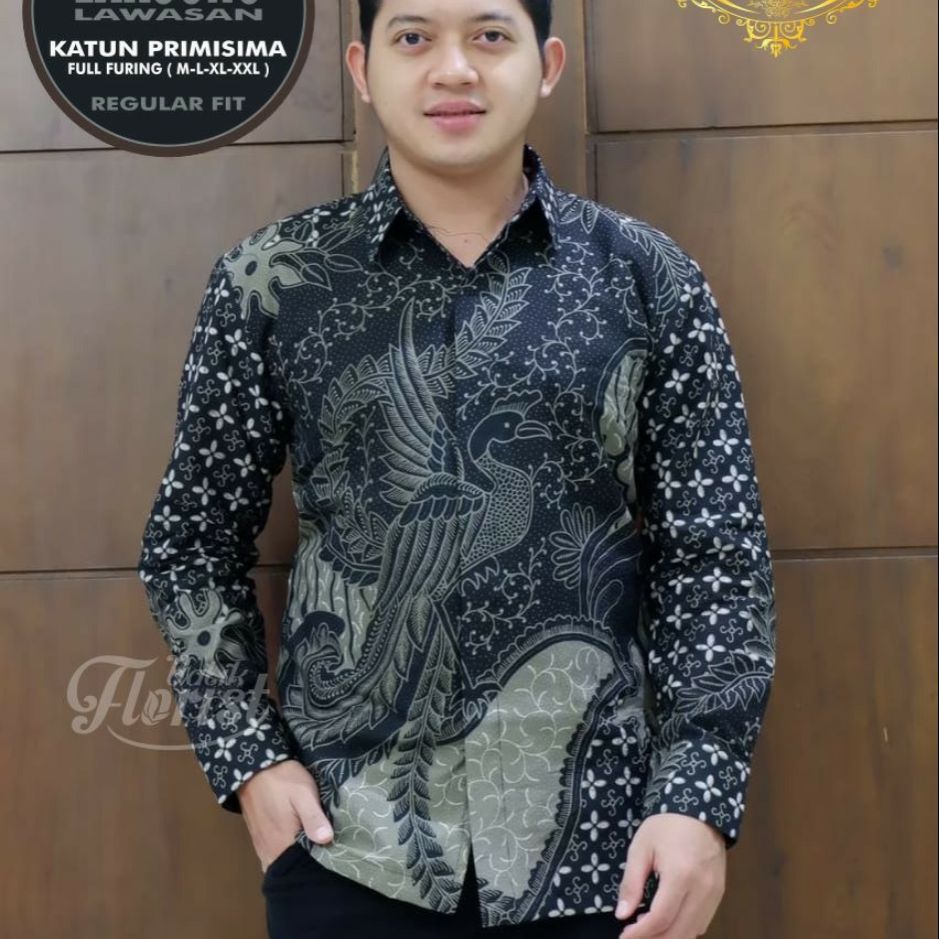 Kemeja Batik Lengan Panjang Terbaru LAKSONO LAWASAN Baju Batik Pria Lapis Furing