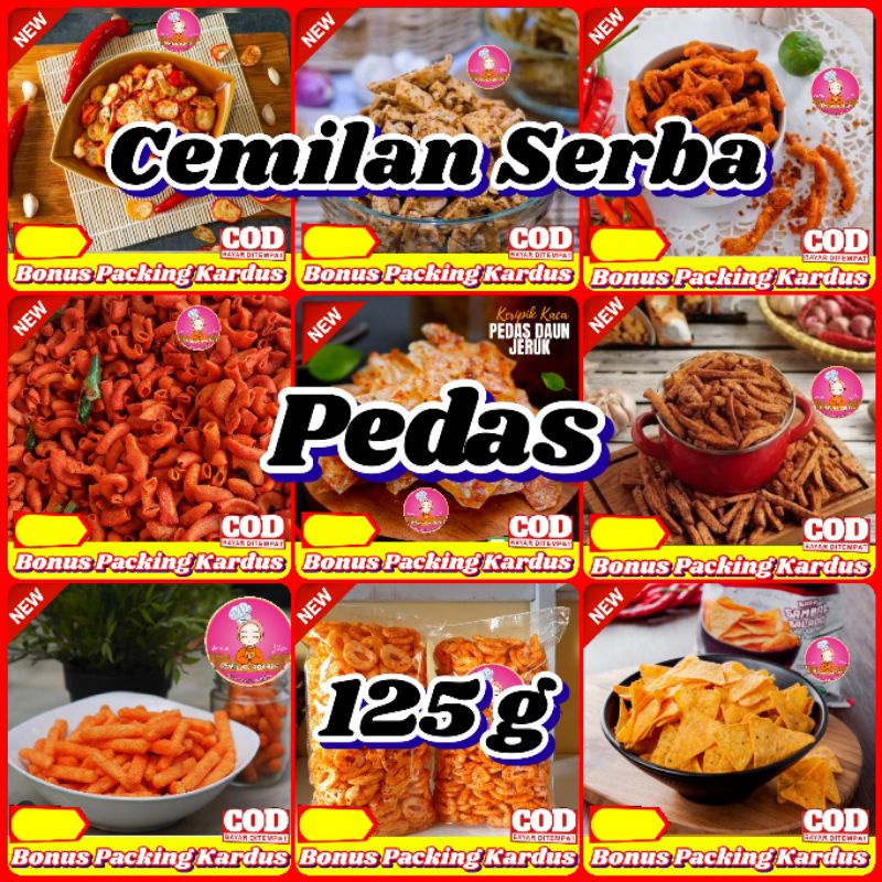 

Serba Pedas 125gr / Aneka Makanan Ringan - Jajanan Ngariung Snack Kiloan jajanan jadul cemilan camilan cemilan murah snack kiloan makanan ringan