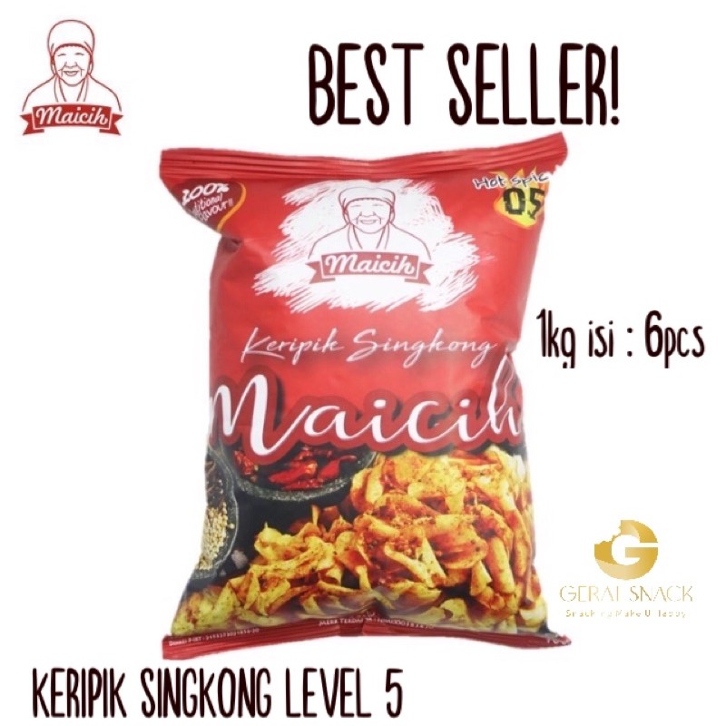 Paket Reseller Keripik Level 5 Maicih BOB 1 DUS isi 25 PCS (25x100gr)