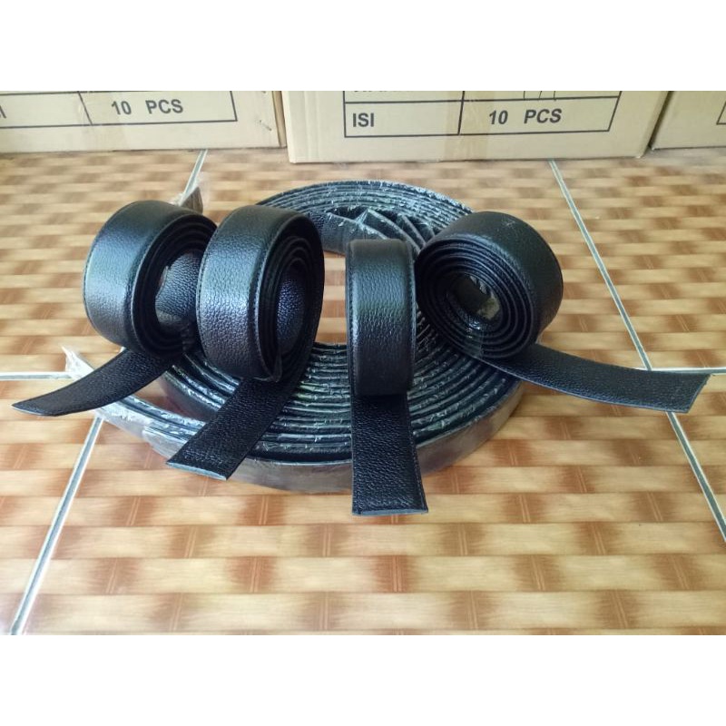 ikat pinggang kulit Magetan asli kulit sapi hitam natural tanpa kepala