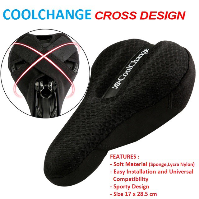 CoolChange Cover Jok Sepeda Sponge Criss Cross Fasten