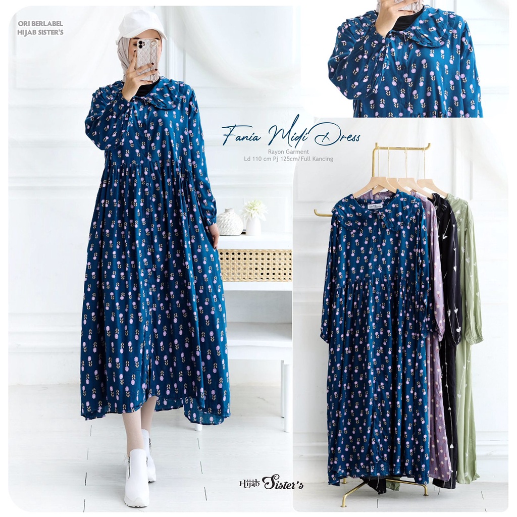 Fania Midi Dress y Hijab Sister