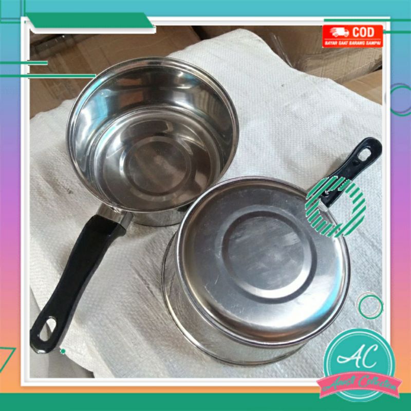 Panci susu milk pot pan gagang panci mie rebus merebus air susu milkpan stainless steel