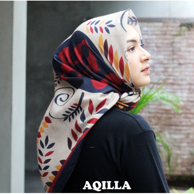 Premium Aqilla Voal Printed by Zaneva Hijab l PROMO RAMADHAN 2023 kemasan Pouch