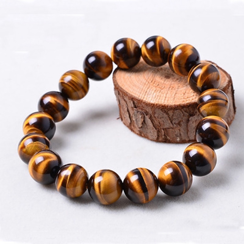 Gelang Pria Wanita Manik Batu  Mata Macan Tiger  Eye  