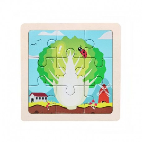 Mini FRUIT VEGETABLE PUZZLE Kayu Mainan Anak Wooden Toys Mainan Edukasi Jigsaw Montessori Puzzel Seri Sayur Sayuran Buah Buahan