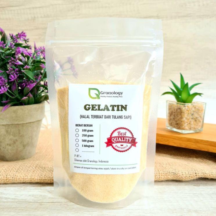 

nshr Gelatin Bubuk Halal Premium Import (250 gram) by Granology x86☽