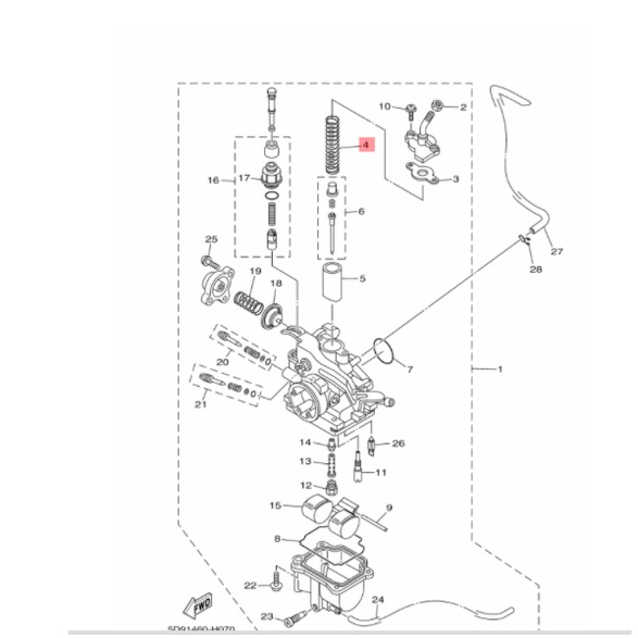 SPRING PER SKEEP SKEP VACUM VAKUM KARBU KARBURATOR VEGA ZR RR JUPITER Z NEW 115 ROBOT ORIGINAL YGP 5D9-14131-00