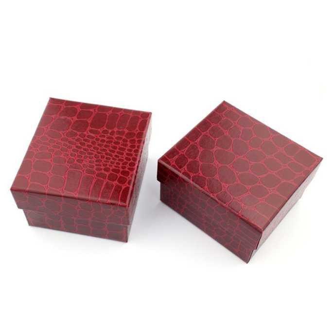 Qiwatch Kotak Jam Tangan Watch Box Motif Kulit - SZJNS [Merah]