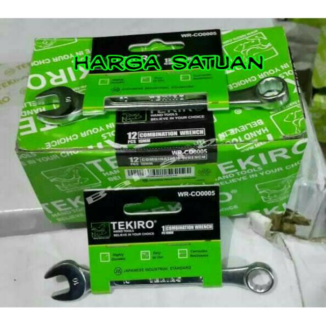 Kunci Ring Pas 10 mm Tekiro (Harga Satuan)