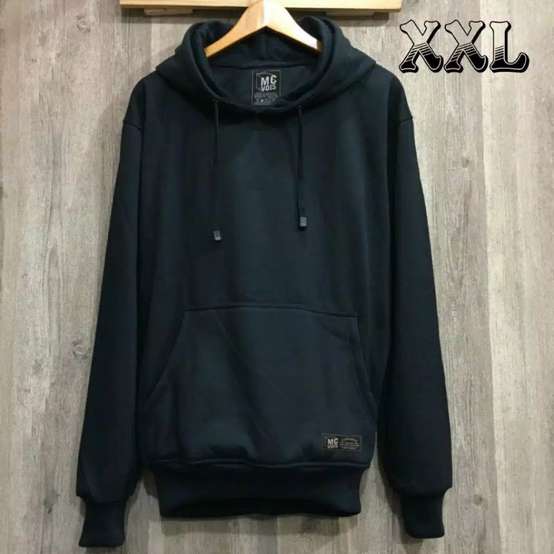 Sweater Hoodie Hitam polos Premium Quality