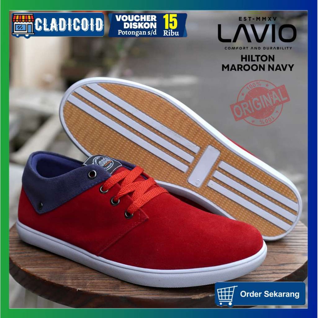 SEPATU SNEAKERS PRIA ORIGINAL MURAH TREND TERBARU SNEAKER OUTDOOR JALAN SEKOLAH KULIAH LAVIO HILTON