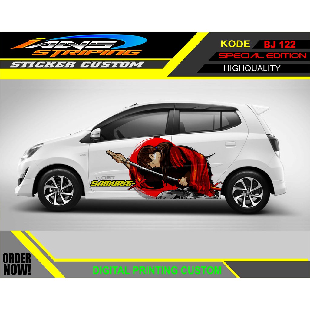 DECAL STICKER MOBIL AGYA AYLA SAMURAY