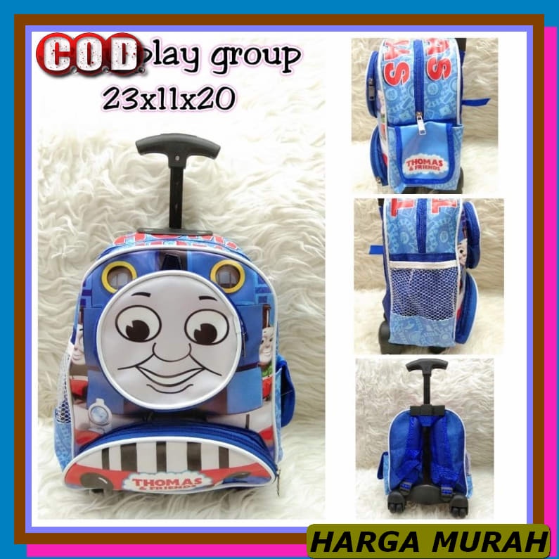 Tas Troli Roda Dorong Anak Laki Tk Trolley Ransel Boboiboy Boboib XF404 Trolly Playgroup Thomas Lo