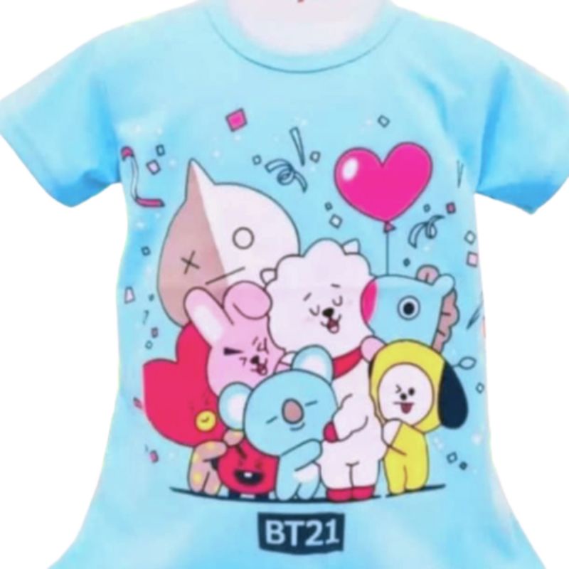 KAOS ANAK PEREMPUAN BTS UMUR 1-2-3-4-5-6-7-8-9-10-11-12 // ATASAN BAJU ANAK PEREMPUAN // GROSIR KAOS ANAK