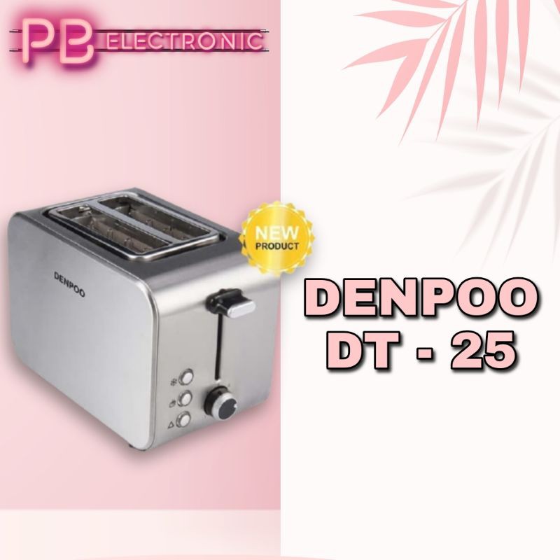 PEMANGGANG ROTI TOASTER DENPOO DT 025 STAINLESS STEEL