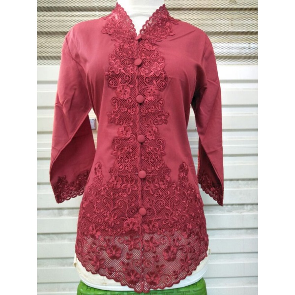 kebaya encim lengan 7/8 bordiran senada // kebaya encim senada // kebaya encim resmi