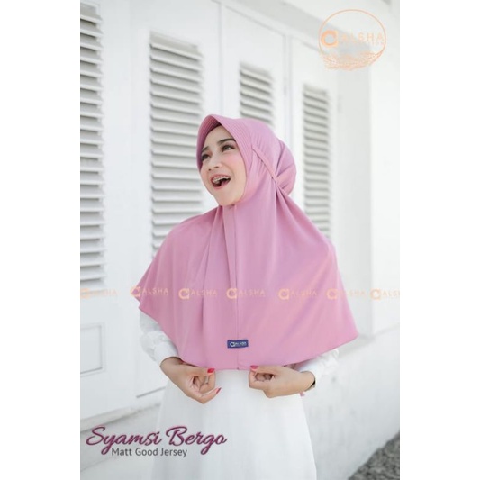 Jilbab Khimar Maryam Bergo Pad Syamsi Ori Alsha
