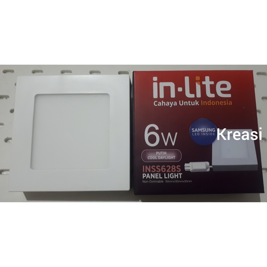 LAMPU LED PANEL DOWNLIGHT 6W / 6 WATT KOTAK IN-LITE INSS628S - PUTIH