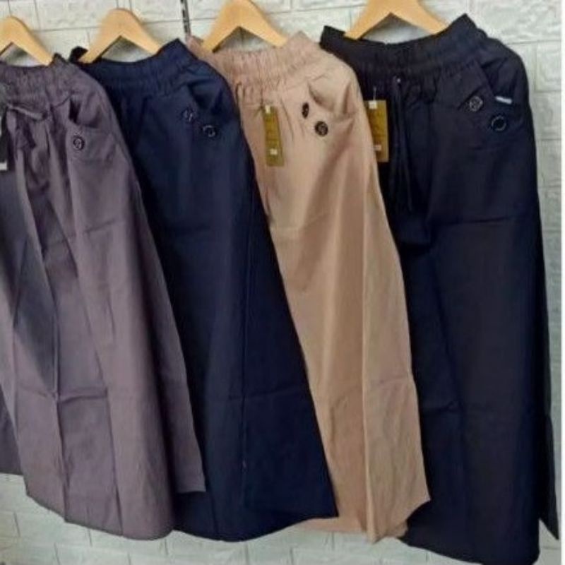 Rok Payung polos Bahan Katun Cigarete Tebal Model Kekinian 03