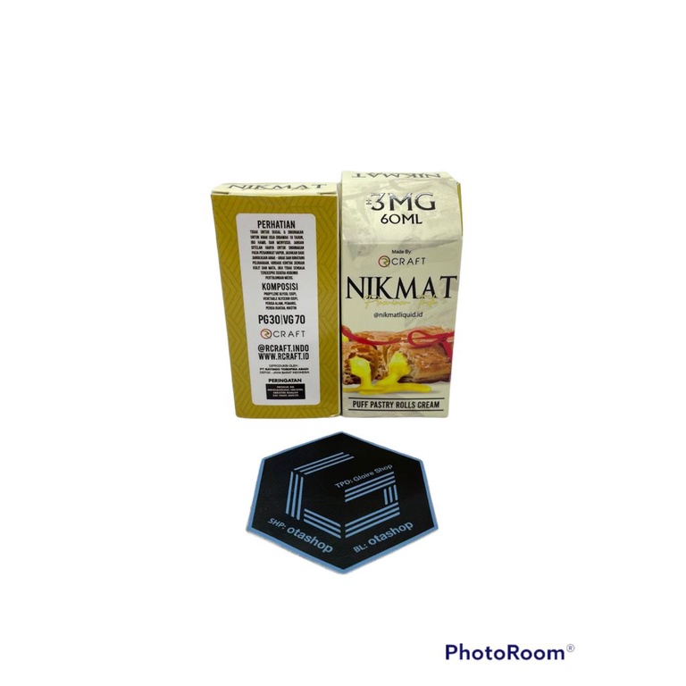Nikmat Puff Pastry Rolls Cream 60ML by Rcraft Liquid vape vapor cukai
