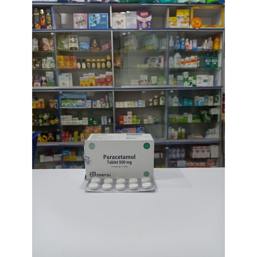 Paracetamol Mersi 500 mg Demam 1 Strip isi 10 Tablet