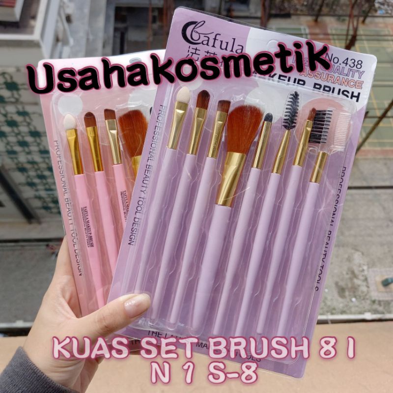 PROMO!! KUAS SET BRUSH 8 IN 1 TERMURAH BRUSH HALUS NO. S-8