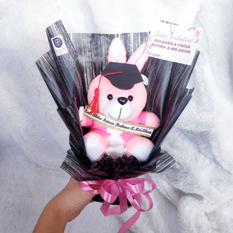 Buket Boneka Wisuda  - Buket Boneka Ulang Tahun - Buket Murah - Buket bisa Request