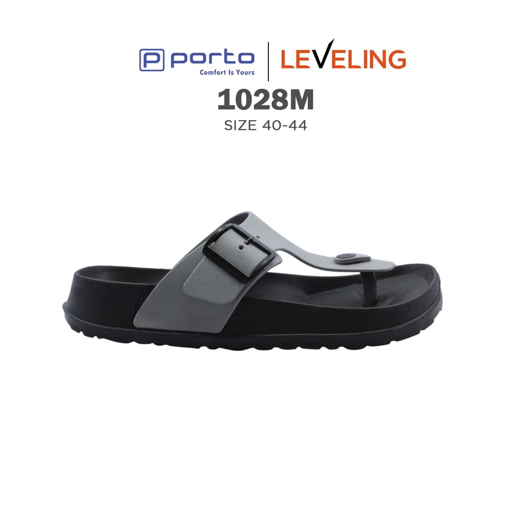 1028M - Porto Leveling Sandal Jepit Harian Pria Perempuan Karet Kuat dan Nyaman Anti Slip Anti Jamur Original