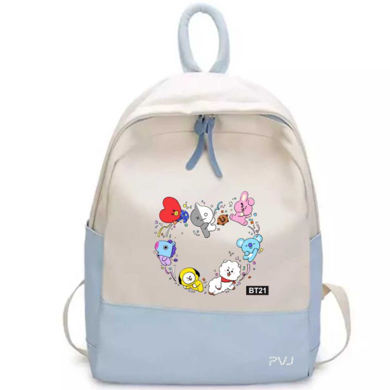 tas ransel anak perempuan BT 21 tas sekolah BTS fashion kids backpack