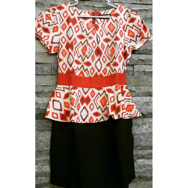 Dress batik / dres kantor /dress kerja / dress semata wayang hassenda