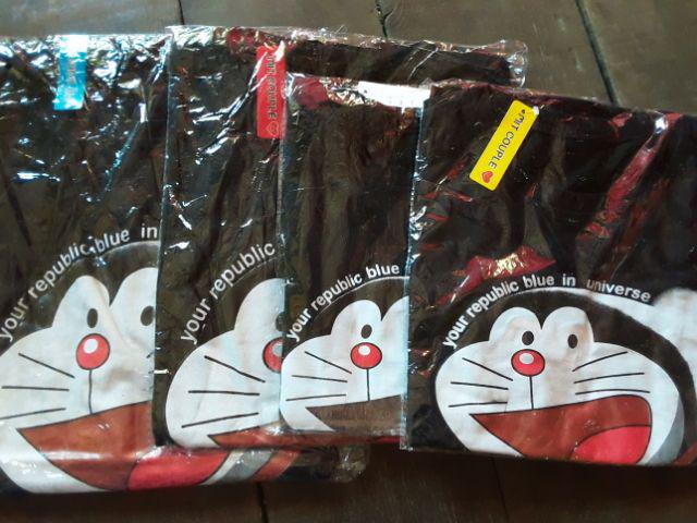  Kaos  Couple  Keluarga Doraemon  Hitam  2 Anak Shopee Indonesia