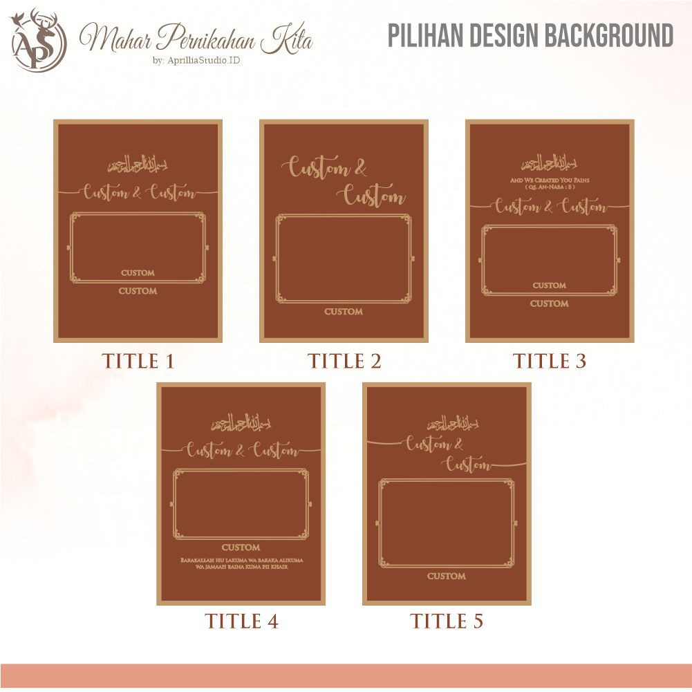 MAHAR PERNIKAHAN BINGKAI SULTAN SERIES 30x40