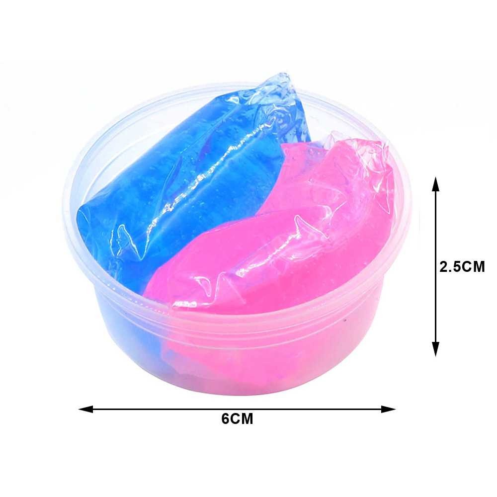 Mainan Slime Anak Murah Mengkilat Crystal Colorful 60ml - Biru Ungu