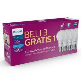 lampu philips led 10w 10 w bohlam philips (1 paket isi 4 pcs)