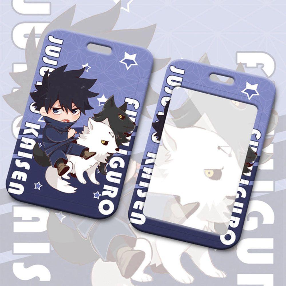 Lanfy Cover Pelindung Lucu Multi Fungsi Jujutsu Kaisen Demon Slayer Kartu Case Gojo Satoru ID Bus Cards Cover