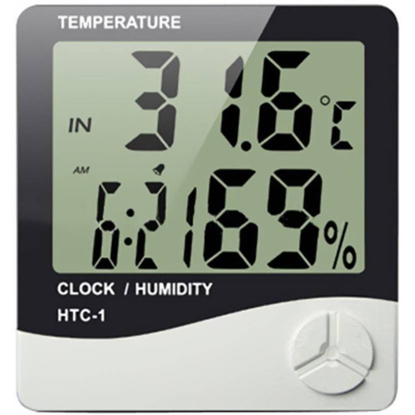 HTC 1 Digital Hygrometer Temperature Meter Termometer Clock HTC 1 - B19009