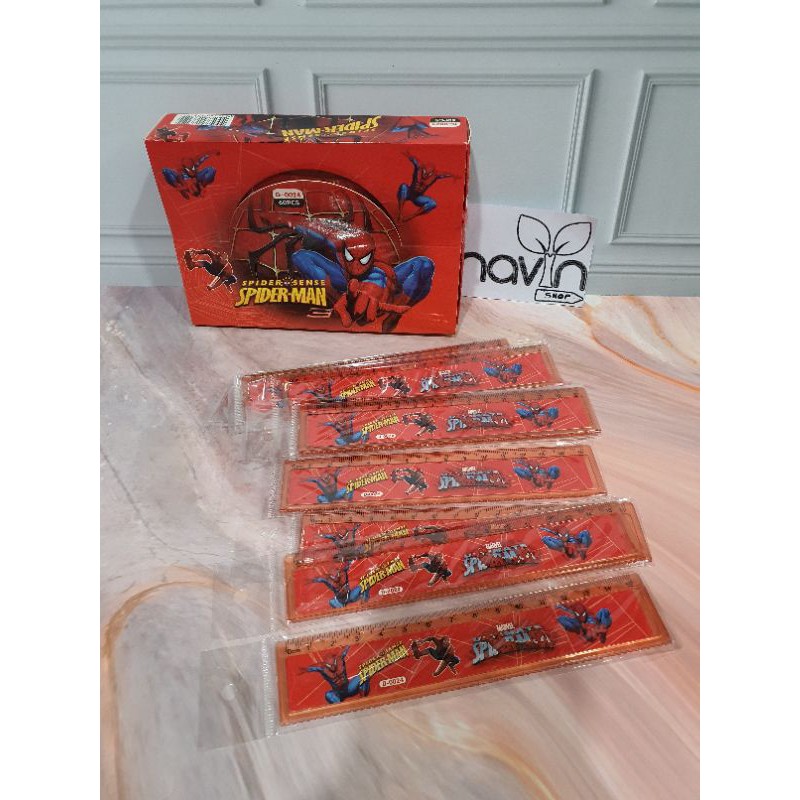 penggaris 15 cm BTS/garisan 15 cm/ruler 15 cm BT-21/mistar 15cm-SPIDERMAN