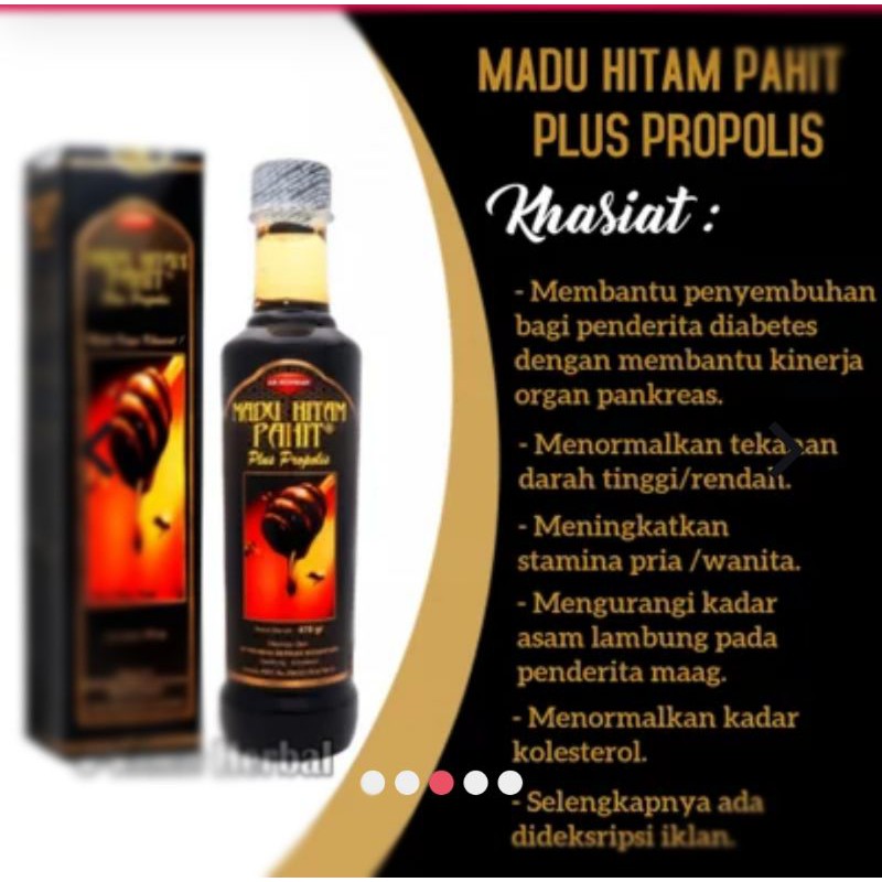 

madu hitam pahit plus propolis