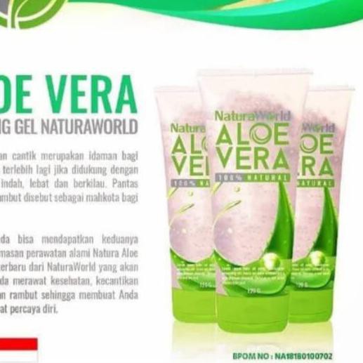 ➦ Aloevera 120ml naturaworld aloe vera natura world 120 ml asli original shoothing gel lidah buaya ♚