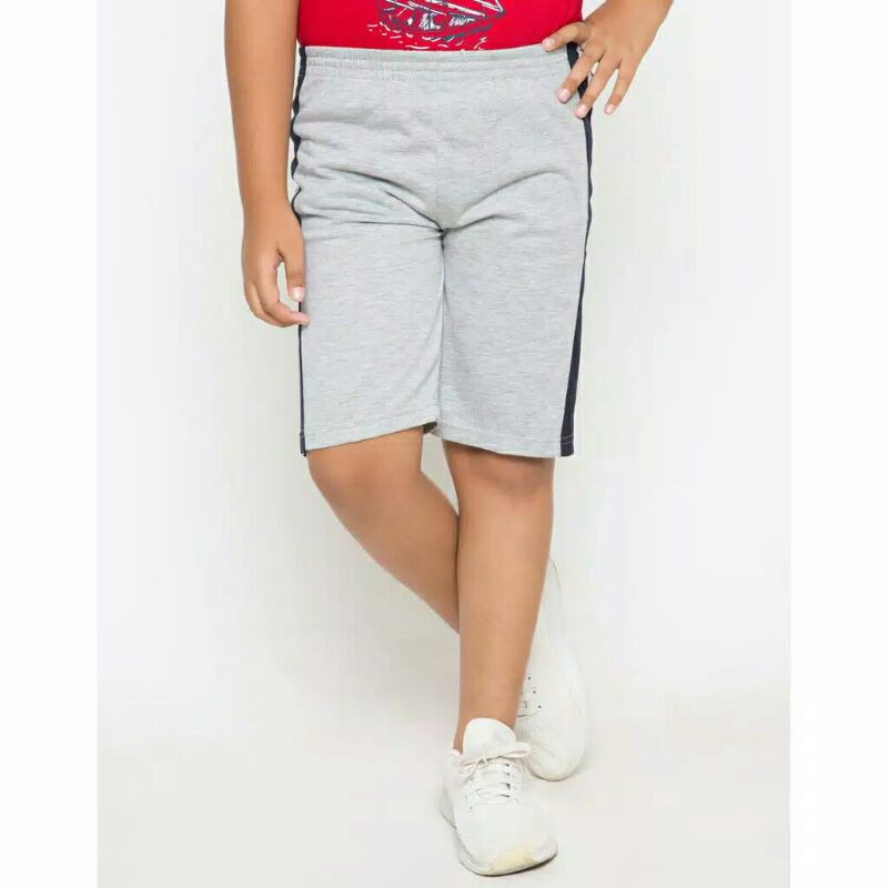 Little M Crop Pant Basic Knit Line Anak Laki-Laki - Misty Med Grey